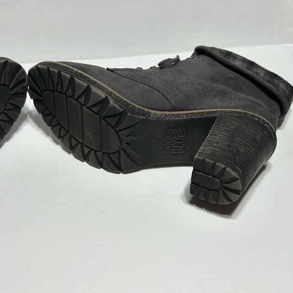 Canyon River Blues Women's Gray Ankle Boots Lace up, Size 9M - Picture 7 of 16